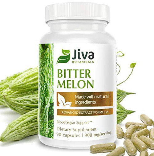 Bitter Melon Capsules High Potency Bitter Melon Extract Formula for Blood Sugar Support by Jiva Botanicals Bitter Melon Capsules High Potency Bitter Melon Extract Formula for Blood Sugar Support by Jiva Botanicals