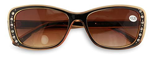 Women Bifocal Reading Sunglasses Reader Glasses Fashion Rhinestone Translucent -Orange- 2.00- Women Bifocal Reading Sunglasses Reader Glasses Fashion Rhinestone Translucent -Orange- 2.00-