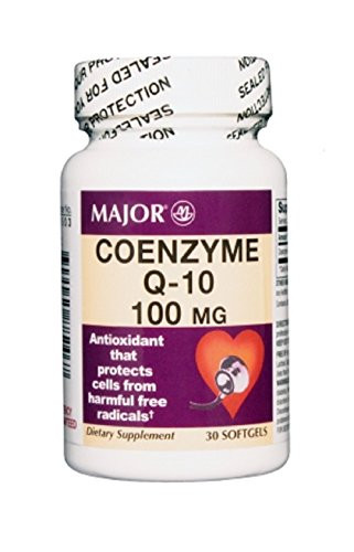 Major Coenzyme Q-10 100MG SOFTGEL Coenzyme Q10 -UBIDECARENONE--100 MG White 30 SOFTGELS UPC 309045882467