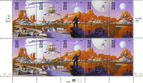 SPACE DISCOVERY 3242a Plate Block of 10 x 32¢ US Postage Stamps
