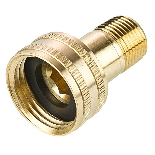 Parker 88GH-12-6 Garden Hose Fitting- Swivel Female Garden Hose to Male Pipe- Brass- Hose Thread and Male Pipe Swivel Connector- 3/4inch and 3/8inch