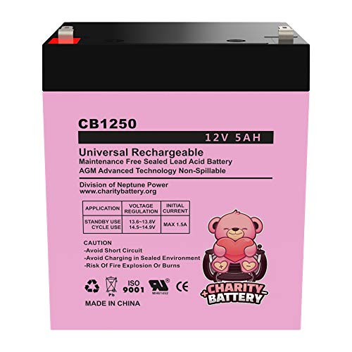 Razor PowerRider 360 12V 5Ah SLA Replacement Electric Scooter SLA CB1250 by Charity Battery