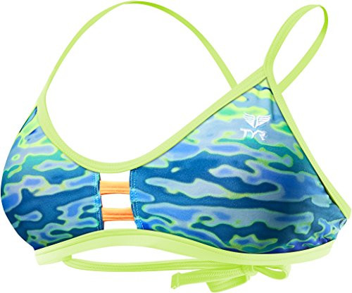 TYR Womens Serenity Pacific Tieback Top- Blue/Green- Large