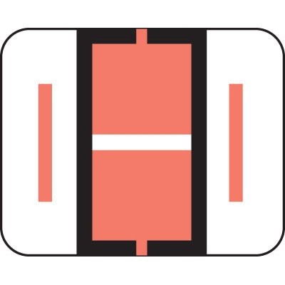 AMZfiling Alphabetic Color Coded Labels- Letter I- TAB Compatible- Pink -Vinyl- 500/Roll-