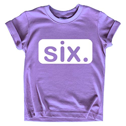 Unordinary Toddler 6th Birthday Shirt Girl Birthday Outfit for 6 Year Old Girls six Happy Sixth Gift -White on Purple- 6 Years-