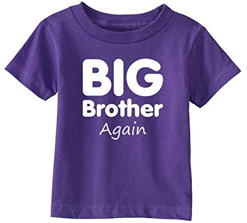 Big Brother- Again Infant/Toddler T-Shirt in Purple - 5T Big Brother- Again Infant/Toddler T-Shirt in Purple - 5T