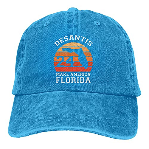 Desantis 2024 Hat- Make America Florida Baseball Cap Sun Protection Trucker Dad Hat Blue