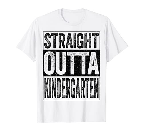 Straight Outta Kindergarten T-Shirt Funny Graduation Gift T-Shirt