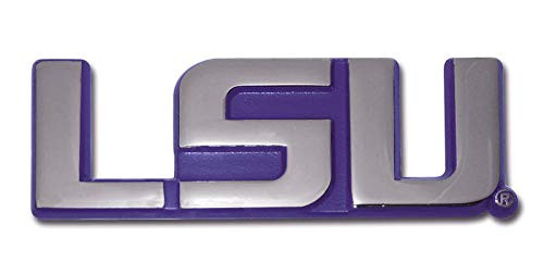 LSU Auto Emblem -Blocked -purple trim--