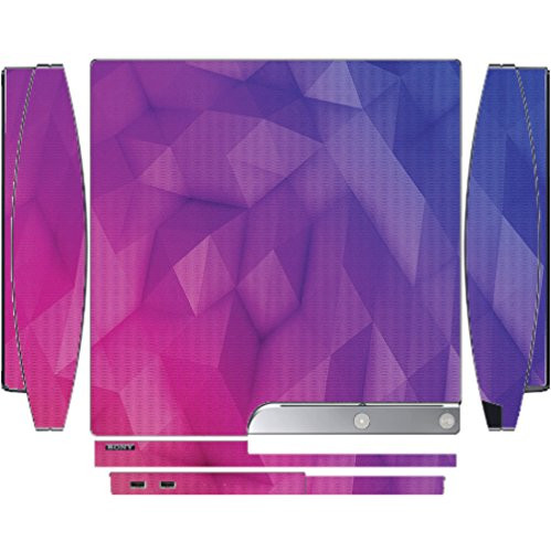 Pink And Purple Gradient Polygon Design Vinyl Decal Sticker Skin by egeek amz for Playstation 3  and  PS3 Slim