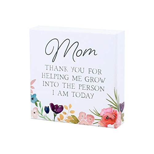 Collins Painting 'Mom Thank You' Floral Box Sign