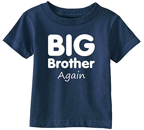 Big Brother- Again Infant/Toddler T-Shirt in Navy Blue - 3T Big Brother- Again Infant/Toddler T-Shirt in Navy Blue - 3T