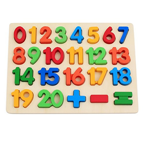 Wooden Alphabet Puzzle Board with Big Bright Color Letters Educational Preschool Learning Shape Sorter ABC Toys for Toddlers (Number) Wooden Alphabet Puzzle Board with Big Bright Color Letters Educational Preschool Learning Shape Sorter ABC Toys for Toddlers (Number)