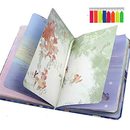 Colorful Blank Writing Journal for Women- PU Leather Hardcover Notebooks Beautiful Journal to Write in- Personal Diary- Gift for women Girls- 258 Page