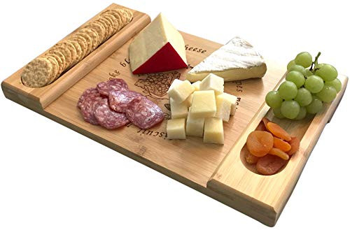 Cheese Board | Charcuterie Board | Wine Board | Organic Bamboo Wood Charcuterie Platter Serving Board Cheese Tray | Perfect for Birthday Housewarming and Wedding Gifts | Cheese Platter Cheese Board | Charcuterie Board | Wine Board | Organic Bamboo Wood Charcuterie Platter Serving Board Cheese Tray | Perfect for Birthday Housewarming and Wedding Gifts | Cheese Platter