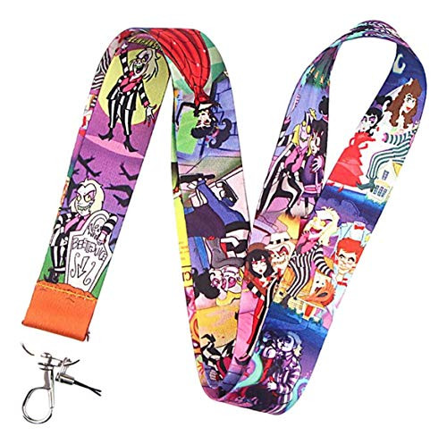 Beetlejuice Characters Purple ID Holder Lanyard Keychain Beetlejuice Characters Purple ID Holder Lanyard Keychain