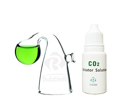 Bubblefin Aquarium Carbon Dioxide CO2 Monitor Glass Drop Checker with Solution PH Indicator -Classic Checker with Solution-