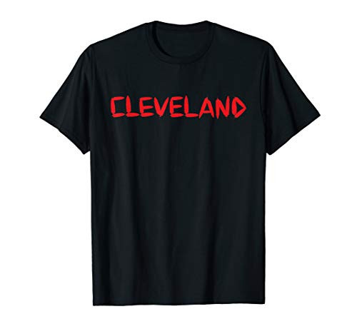 Cleveland T-Shirt Native American Feather Baseball Skyline