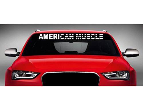Noizy Graphics 40inch x 4inch American Muscle 1 Flag Car Windshield Sticker Truck Window Vinyl Decal Color- Orange Noizy Graphics 40inch x 4inch American Muscle 1 Flag Car Windshield Sticker Truck Window Vinyl Decal Color- Orange