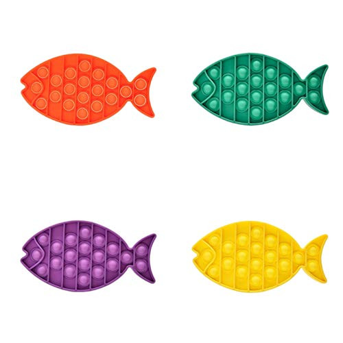 Push Pop Bubble Sensory Fidget Toy Pop Push it Sensory Toy Autism Special Needs Stress Relief Silicone Pressure Relieving Toy for Kids Children Adults -OrangePlusYellow-