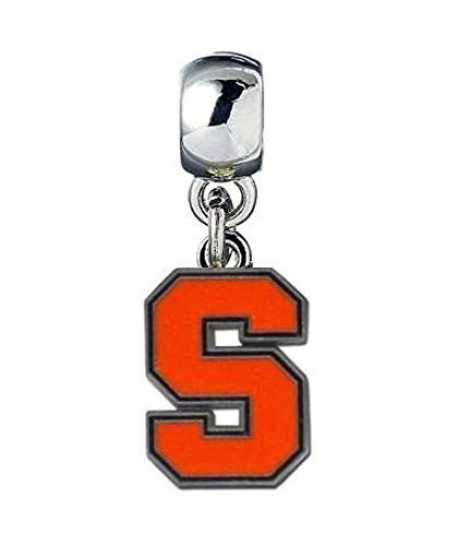 SU SYRACUSE UNIVERSITY ORANGE CHARM SLIDE PENDANT FOR YOUR NECKLACE EUROPEAN CHARM BRACELET -Fits Most Name Brands- DIY PROJECTS ETC