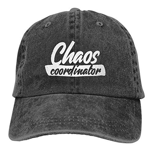 Chaos Coordinator Hat- Funny Adjustable Baseball Cap Unisex Washable Cotton Trucker Cap Dad Hat Black