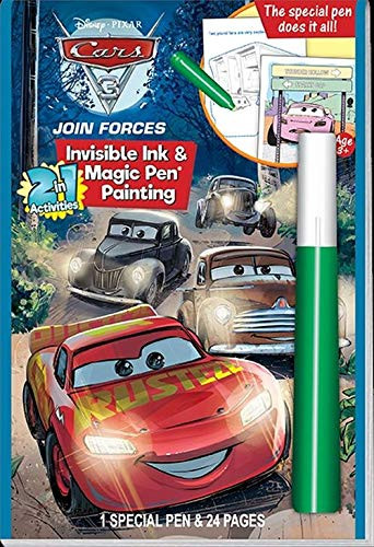 Disney Cars 3: 2in1 Book - Invisible Ink Magic Pen Painting