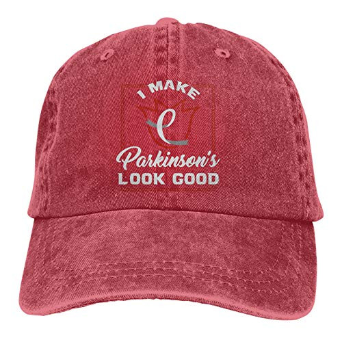 Kritin Parkinson Awareness Hat-I Make Parkinsons Look Good Parkinson Disease Awareness Baseball Unisex Trucker Cap Dad Hat Red