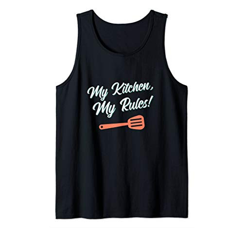 Funny Kitchen Rules Baker Baking Humor Novelty Spatula Tank Top