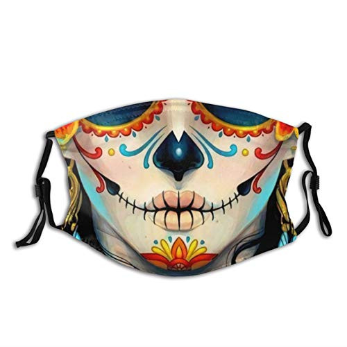 Sugar Skull Face Mask - Day of the Dead Face Mask Dia De Los Muertos Face Mask - Sugar Skull Mask Skulls Breathable Face Masks La Catrina Face Mask