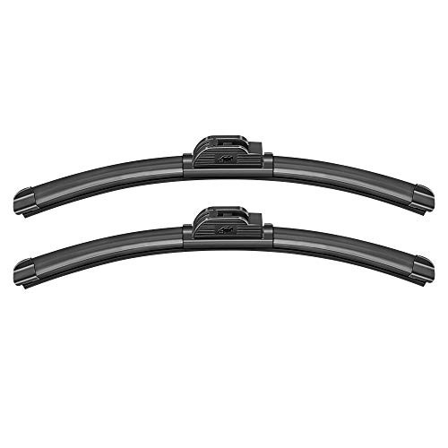 Windshield wiper blades- 26inch Plus 18inch Bracketless Beam Wiper U J Hook Windshield Wiper Blades NO. 19E01-1 by AutopartsMaster -set of 2-