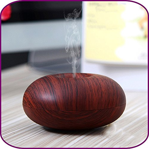 Egmy Humidifier- Popular Air Aroma Essential Oil Diffuser LED Ultrasonic Aroma Aromatherapy Humidifier -Brown-