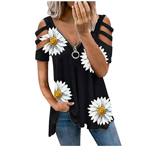 Summer Shirts for Women-Womens Round Neck T Shirts Short Sleeve Loose Strappy Cold Shoulder Tunic Casual Basic Tees Tops Yellow Summer Shirts for Women-Womens Round Neck T Shirts Short Sleeve Loose Strappy Cold Shoulder Tunic Casual Basic Tees Tops Yellow