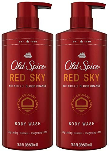 Old Spice Red Sky Body Wash- Blood Orange Scent- 16.9 Ounce -Pack of 2-