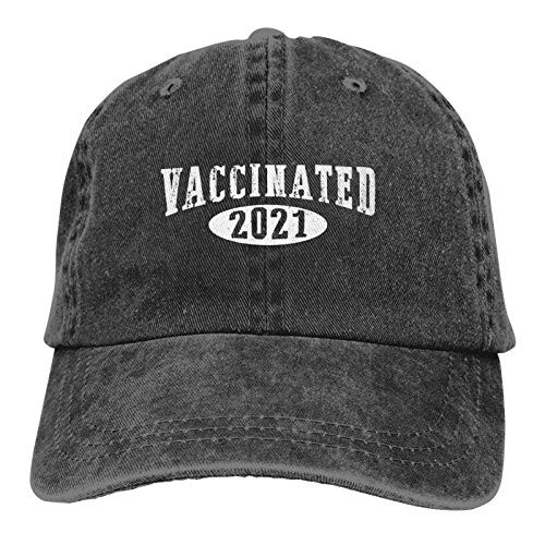 Vaccinated 2021 Quarantine Vaccine Unisex Baseball Cap Adjustable Comfortable Cap Vitage Hat-Black