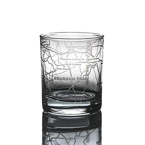 Greenline Goods Whiskey Glasses - Bourbon Trail Kentucky Whisky -Single Glass- - Etched 10 oz Tumbler Gift with Bourbon Trail Map | Old Fashioned Rocks Glass Greenline Goods Whiskey Glasses - Bourbon Trail Kentucky Whisky -Single Glass- - Etched 10 oz Tumbler Gift with Bourbon Trail Map | Old Fashioned Rocks Glass