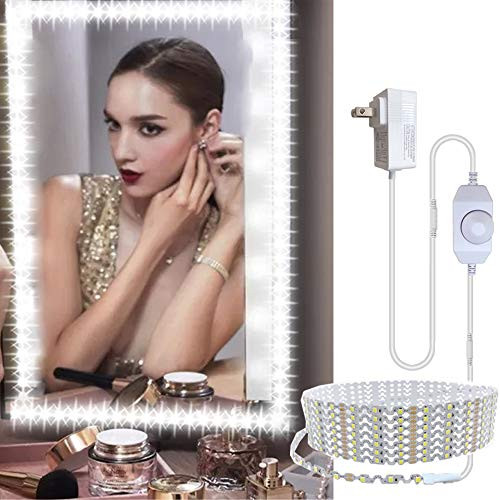 13ft/4M Bendable Led Vanity Mirror Lights Kit Vanity Make-up Mirror Adjustable Flexible Strip Light Table Set with Dimmer and Power Supply Mirror Not Included 13ft/4M Bendable Led Vanity Mirror Lights Kit Vanity Make-up Mirror Adjustable Flexible Strip Light Table Set with Dimmer and Power Supply Mirror Not Included