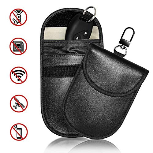 Faraday Bag for Key Fob (2 Pack), Premium Faraday Cage Car Key Protector  RFID Signal Blocking, Anti-Theft Pouch, Anti-Hacking Case Blocker
