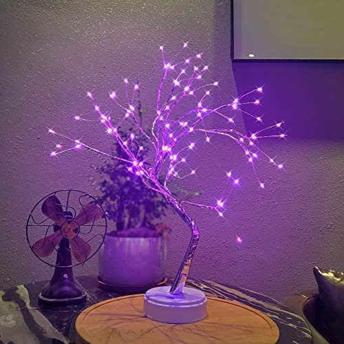 Auelife 108 LED Fairy Light Tree lamp - DIY Artificial Bonsai Tree Lights- USB/Battery-Powered Touch Switch Warm Fairy Lights Tree lamp for Christmas Party Home Decoration