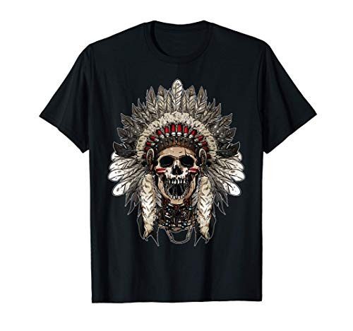 Chief Head Native American Indians Warbonnets Headdress T-Shirt Chief Head Native American Indians Warbonnets Headdress T-Shirt