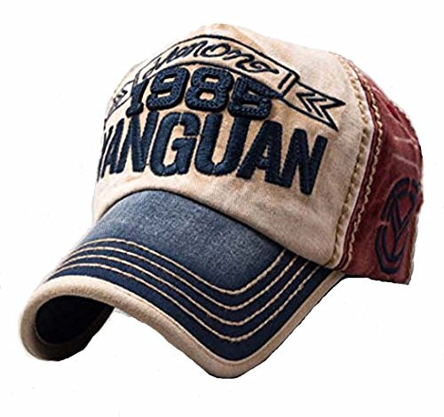 Elwow Distressed Vintage Cotton Baseball Cap- Snapback Trucker Hat- Hiking Hat- Breathable Cap with Adjustable Strap