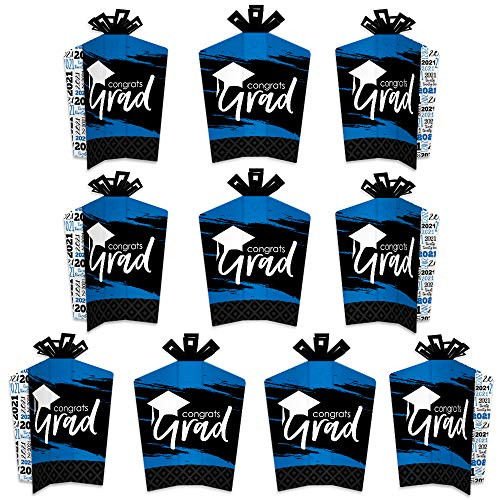 Big Dot of Happiness Blue Grad - Best is Yet to Come - Table Decorations - 2021 Royal Blue Graduation Party Fold and Flare Centerpieces - 10 Count Big Dot of Happiness Blue Grad - Best is Yet to Come - Table Decorations - 2021 Royal Blue Graduation Party Fold and Flare Centerpieces - 10 Count