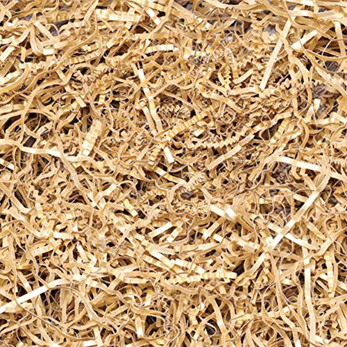 Yiott 1LB Crinkle Cut Paper Shredded Paper for Gift Box Filler- Crinkle Cut Paper Shred Filler Confetti for Packaging -Brown-