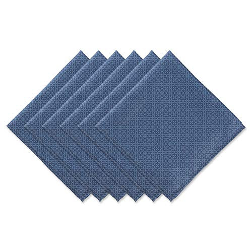 DII Outdoor Tabletop Collection Tonal Lattice- Napkin Set- French Blue 6 Piece