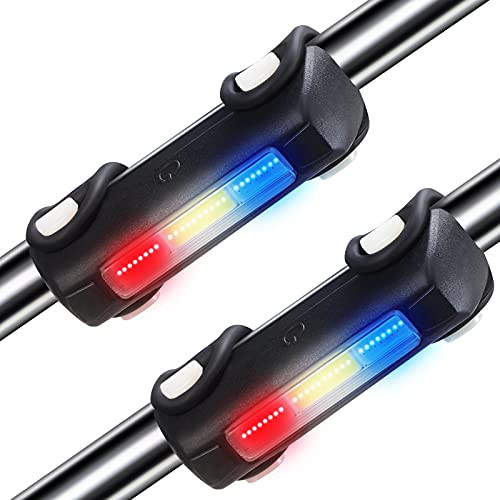 2 Pieces USB Rechargeable Bicycle Tail Light Bright LED Bike Rear Light Waterproof Back Bike Light with USB Cables for Cycling Safety- 7 Modes 2 Pieces USB Rechargeable Bicycle Tail Light Bright LED Bike Rear Light Waterproof Back Bike Light with USB Cables for Cycling Safety- 7 Modes