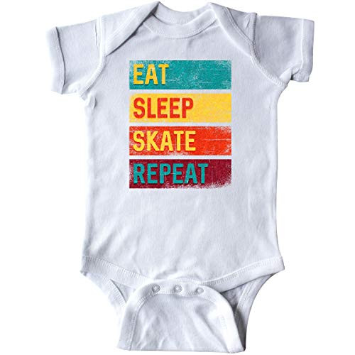 inktastic Skating Eat Sleep Skate Repeat Infant Creeper 6 Months White 344dd