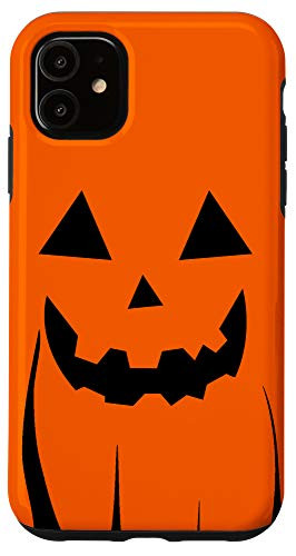 iPhone 11 Funny Orange Halloween Pumpkin Face Costume Case
