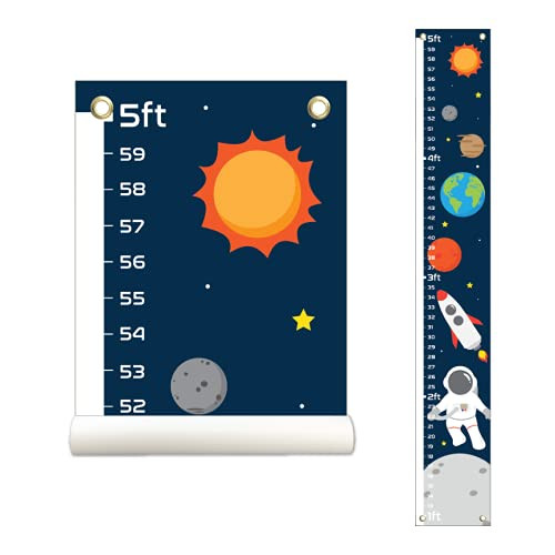 Space Growth Chart for Kids- Height Chart- Boy Height Chart- Growth Chart Banner