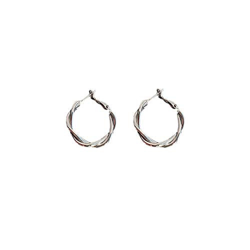 Gold Hoop Earrings for Women | 14K Gold Plated Chunky Twisted Hoops