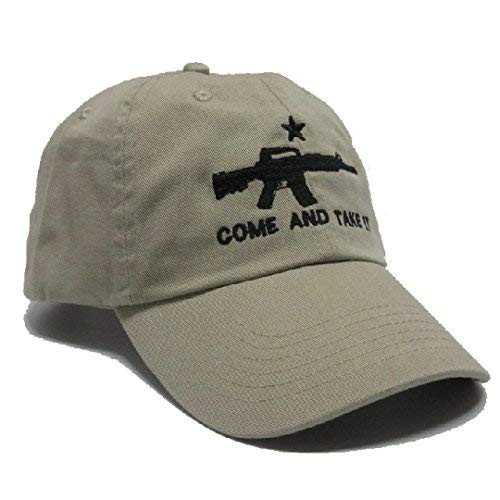 Military Imagine Come and Take It Rifle Khaki AR-15 2nd Amendment Star Cap Hat
